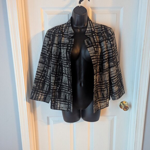 Kim Rodgers black and white blazer - 10P - Picture 1 of 5